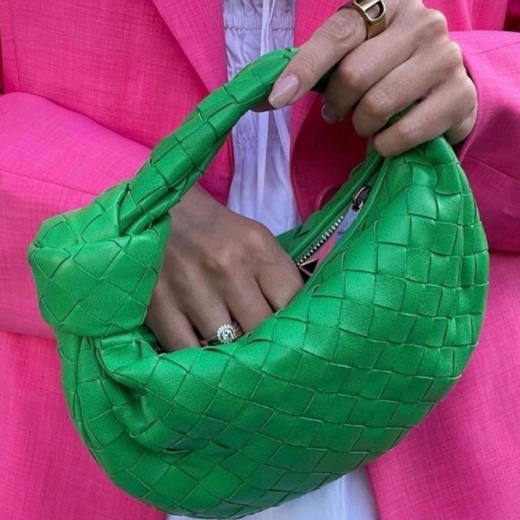 Bottega Veneta Nappa Intrecciato Mini Jodie Parakeet Green Handbag - Picture 14 of 15